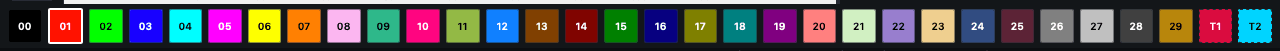 The Color Palette in horizontal layout.
